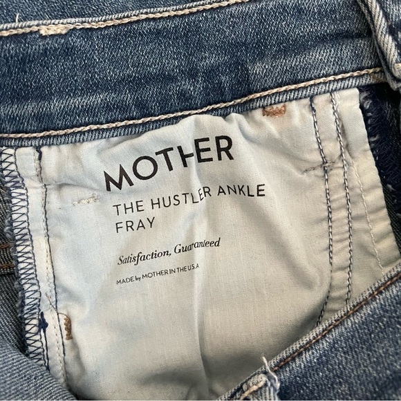 Mother The Hustler Ankle Fray Stretch High Rise Satisfaction, Guaranteed Jeans - Picture 4 of 9